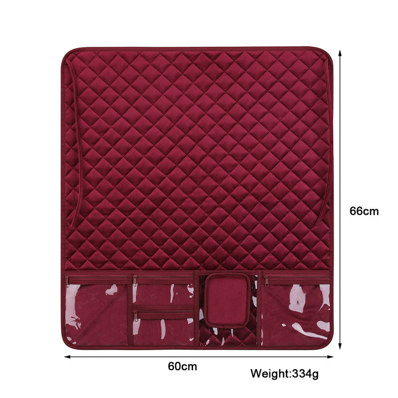 New Modern Soft Multifunction Solid Sewing Machine Pad Organizer Home Mat For Table Accessories With Pockets Rectangle Folding