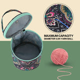 Small Empty Yarn Storage Bag Cashew Flowers Knitting Tote Bag Portable Travel Organize Storage Crochet Hook Sewing Tool