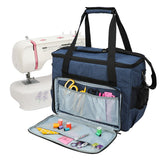 Sewing Machine Storage Bag with Multiple Storage Pockets Tote Case with Shoulder Strap Home Organizer Bag For Sewing Tools