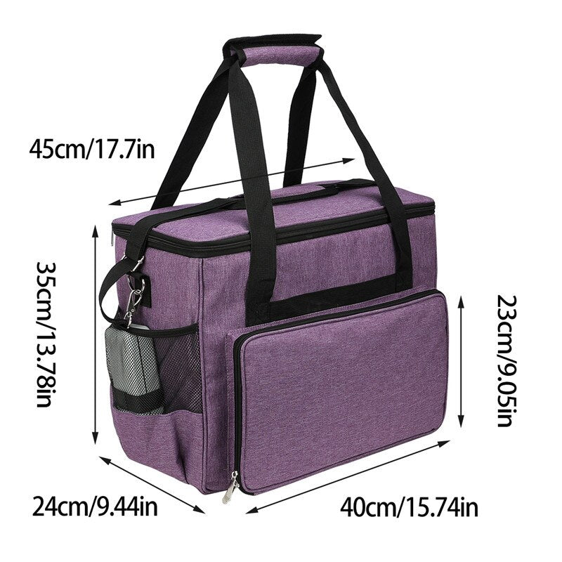 Sewing Machine Storage Bag with Multiple Storage Pockets Tote Case with Shoulder Strap Home Organizer Bag For Sewing Tools